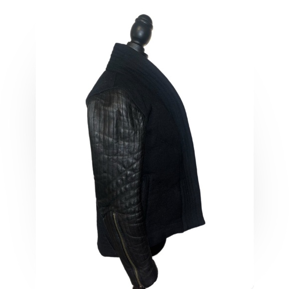 Helmut Lang Jacket with Leather Sleeves- Small - Picture 2 of 4